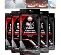 Car Glass Film Magic Cleaning Sponge | 5 Éponges De Nettoyage De Vitres Anti-Rayures | Dissolvant De Film D'huile pour Pare-Brise Anti-Pluie Et Brouillard | Applicable À Tous1 Les Véhicules