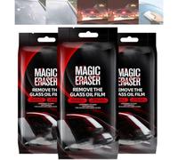 Car Glass Film Magic Cleaning Sponge, Non-Scratch Window Cleaning Sponges, Car Windshield Cleaner Tool, Anti-Rain Fog Windshield Glass Oil Film Remover (3pcs)