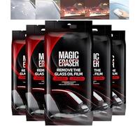 Car Glass Film Magic Cleaning Sponge, Non-Scratch Window Cleaning Sponges, Car Windshield Cleaner Tool, Automotive Oil Film Cleaning Cleaner,Anti-Rain Fog Windshield Glass Oil Film Remover (5 pcs)