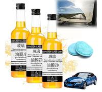 Car Glass Oil Film Stain Removal Cleane - Auto Glass Oil Film Remover - Car Windshield Oil Film Cleaner - Oil Film Remover for Glass, Remove Stains, Rain and Fog Prevention (1 Bottle)