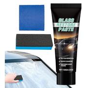 Car Glass Oil Remover, Vehicle Cleaning Supplies, Automotive Glass Cleaning Paste For Windshields, High-Quality Detailing Material, Oil Film And Stain Removal Solution, For Drivers Road Trips Fleet
