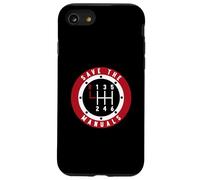 Car Guy Mechanic Men Save The Manuals Gearbox Stick 6 Speed Coque pour iPhone SE (2020) / 7/8