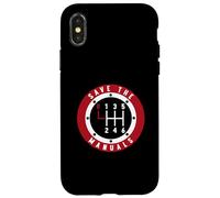 Car Guy Mechanic Men Save The Manuals Gearbox Stick 6 Speed Coque pour iPhone X/XS