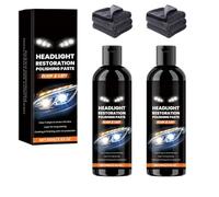 Car Headlight Restoration Kit, Professional Headlight Cleaner & Polishing Compound, Car Headlight Cleaner for Clear & Night Driving (2PCS)