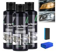 Car Headlight Restorer,Automotive Headlamp Restoration Kit,Multifunctional Headlight Repair Fluid,Polishing Coating Agent Kit for Cloudy and Yellowed Headlights,Suitable for All Cars (3)