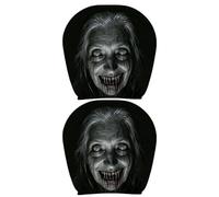 Car Headrest Cover - Polyester, Elastic Protector | Spooky Seat Wrap