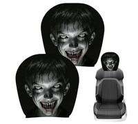 Car Headrest Covers - 11 Inch Polyester Halloween Seat Covers 2 Pack