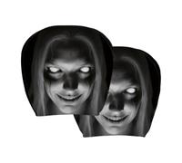 Car Headrest Covers - 2 Pack Halloween Horror Print | Universal Seat Prote