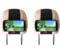 Car Headrest Phone Holder - 2 Pack Car Headrest Holder - Compatible With All 3.5-7 Inch Mobile Phones And Devices - Silicone Car Headrest Holder For Children In Back Seats