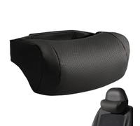 Car Headrest Pillow - Drive Longer Without Neck | Ergonomic Leather Universal Neck Support | For Truck RV Sedan Automotive Vehicle, Breathable Soft Leather With Removable Cover Adjustable Strap F