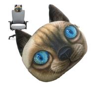 Car Headrest Pillow for Chair - Cute Cat Neck Support, Comfortable Breathable Car Sleeping Pillow | Neck Support for Kids, Children, Travel, Vehicle, Road-Trip, Commuting, Daily Use