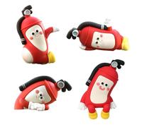 Car Interior Decor, 4 Pieces Fire Extinguisher Shape Central Control, Computer Monitor Decorations, Screen Decor Figures For Bookshelf Desk Office Truck Nightstand Sedan