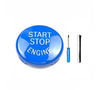 Car Interior Mouldings Pour BMW E87 E60 E83 E84 E89 E90 E91 E92 E93 Bouton Démarrage Moteur Voiture Remplacer Le Couvercle L'interrupteur D'arrêt Décoration Voiture voiture accessoires interieur(Bleu)