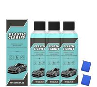 Car Interior Plastic Cleaner, Restorer & Waterless Spray Wax - 3-in-1 Protectant for Plastic, Rubber, Leather - Hygienic Shine & Protection (3PCS)