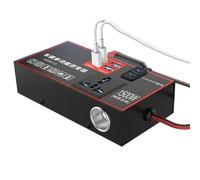 Car Inverter 1500w, 220v Outlet Converter, Multiple Port Charger, USB Power Adapter, Vehicle Voltage Transformer for Truck, Boat, Travel, Workstation, Marine, Road Trip, Outdoor