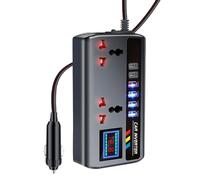 Car Inverter - PC+ABS, 200W Sine Inverter, Power Inverters | DC12V/24V to DC220V Converter, Purpose Portable Charging Adapter for Vehicle Travel Use