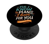 Car Je connais Les Plans Que J'Ai pour toi (Jérémie 29, 11, Christian) PopSockets PopGrip Adhésif