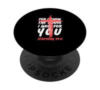 Car Je connais Les Plans Que J'Ai pour toi - Jérémie 29:11 Verset PopSockets PopGrip Adhésif