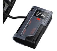 Car Jump Starter - Portable Car Battery Jump Starter with Air Compressor | Gray Battery Jumper Starter | LED Digital Display Automotive Battery Booster Jump Starter Storage Case