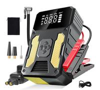 Car Jump Starter Power Pack,6000A Portable Battery Charger Booster Jump Box Jumper Power Pack Emergency Start Power Bank with LED Flashlight & LED Display(Jaune)