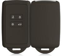 Car Key Accessory Compatible With Renault Smart Key 4-Button (Keyless Go Only)-Soft Silicone Case With Key Ring Tip-Olive Green