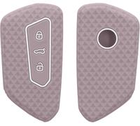 Car Key Accessory Compatible With Vw Golf 8 3-Button Soft Silicone Case For Car Key Cloud Purple