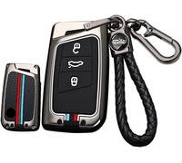 Car Key Cover For Vw Magotan Passat Variant B8 Golf Atlas Arteon For Skoda Superb A7 2015-2019-Metal-3 C Buttons-Black