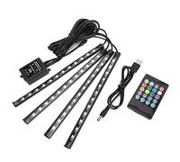 car led strip lights interior wireless,LED Voiture Interieur,LED Voiture Interieur,Bande de lumière de Voiture LED, décoration de Voiture de Barre de lumières de Bande Flexible, 4pcs lumières de la lu