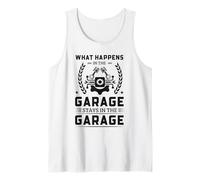 Car Mechanic What Happens in The Garage Reste in The Garage Débardeur