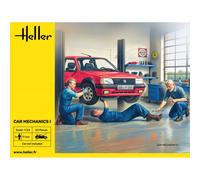 Car Mechanics Iheller 82755 Car Mechanics I 1/24 : 3 Figurines (2 Accroupis, 1 A