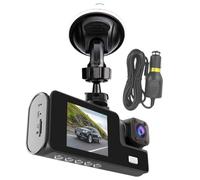 Car Monitor Camera, 1080P Double Lens Auto Recorder, 5.91x4.33x2.76 inches Wide Angle Coverage Design & User Friendly Interface, High Definition Vehicle Security Cameras for Seamless Loop Recording
