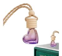 Car Oil Diffuser Empty Glass Bottle 6ml Heart Shape Hanging Decor | 6ml Empty Glass Diffuser Bottle With Hanging Design Holds Fragrance Oils For Car Interior Decor And Personal Scent Accessorie