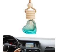 Car Oil Diffuser, Heart Glass Perfume Bottle, 6ml Aroma Diffuser Ornament