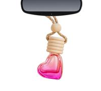 Car Oil Diffuser, Heart Glass Perfume Bottle, 6ml Aroma Diffuser Ornament