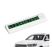 Car Parking Number Plate - Luminous Digital Phone Number Sign | Temporary Parking Card, Waterproof Accessory | Easy To Change, Prevents Lost Trouble, Black Or White