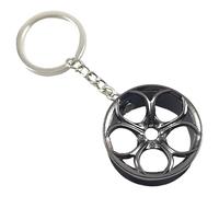 Car Parts Metal Keychain Rotating Keychain Speed Manual Transmission Wheel Tire Rim. Key O Ring