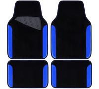 CAR PASS Rainbow Lot de 4 Tapis de Voiture imperméable et Universel avec Revers antidérapant pour SUV, camionnettes, berlines, camions, Automobile (Noir et Bleu)