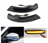 car passion 2 Indicateur de clignotant à LED Compatible avec Focus MK2 MK3 Mondeo MK4 Indicateur de rétroviseurs latéral dynamique flèches latérales auto Noir fumé