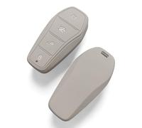 Car Passion Coque de ompatible avec BYD Seal U - Sealion - Dolphin - Acte 2 3 - Silicone caoutchouc 4 touches porte-clés étui souple protection télécommande voiture (gris)