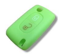 Car Passion - Coque de ompatible avec Citroën C2, C3, C4, C5, Nemo, Peugeot 207, 208, 307, 308, 407, 408, en silicone, gomme, 2 touches, porte-clés, protection souple, télécommande de voiture