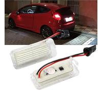 car passion Kit d'éclairage de plaque d'immatriculation compatible avec Ford Fiesta Focus Ecosport Kuga arrière canbus NO ERROR 18 SMD 6000K plaque de lampe de rechange lumière blanc glace