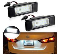 car passion Kit d'éclairage de plaque d'immatriculation compatible avec Nissan Juke Qashqai X-Trail arrière canbus NO ERROR 18 SMD 6000K remplacement de la lampe de plaque lumineuse blanc glace