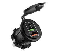Car Phone Charger - 2 Port Rapid Power Unit, Smart Voltage Regulation System, Fast Energy Delivery USB Interface, Compact Dashboard Charging Device, Multi Device Power Access | for Truck Home RV