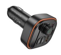 Car Phone Charger, Compact Wireless Adapter, 3.15x1.77in Multifunctional Audio Transmitter, High Speed Charging, Music Support for Travel, Trucks, Autos, Vehicles, Road Trips