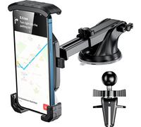 Car Phone Holder [2022 Upgraded & Shockproof] Universal Dashboard Windshield Air Vent Mount For 4-7 Inch Cell Phones