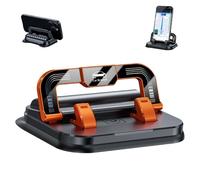 Car Phone Holder 360 Degree Rotation,Car Navigation Dashboard Mount,Adjustable Horizontal and Vertical Screen Adjustment Angle, Suction Cup Fixed Non-Slip Mobile Phone Holder for All Phones (Orange)