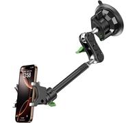 Car Phone Holder, 360° Rotation Car Phone Holder, Strongest Suction Power And Stable Clamp For Iphone Samsung For 4-7 Inch Smartphone (Long)