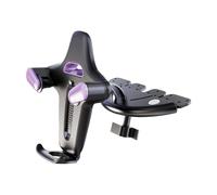 Car Phone Holder - Air Vent Car Phone Mount Cradle, 360 Rotation Non Slip Automatic Clamping, Multimedia Port Cell Phonee Carr Mount With Music Slot Adjustable Non Slip - Cell Phone Holder Cars