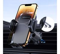 Car Phone Holder Air Vent [Upgraded Double Metal Hook] 360° Rotation One-Handsfree Car Phone Holder For All Smartphones