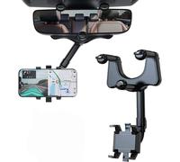 Car Phone Holder For Rearview Mirror, Car Phone Holder Rotatable And 360° Retractable For All Smartphones